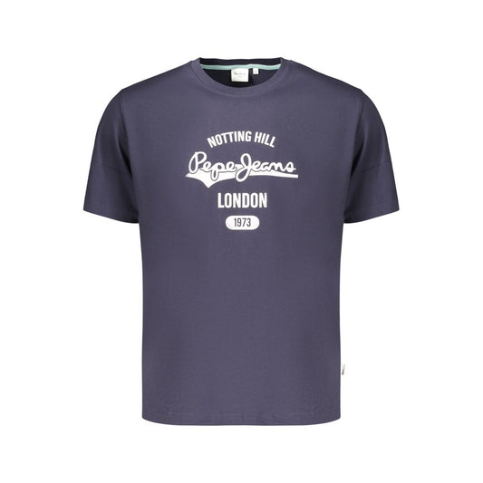 Blue Cotton Men's T-Shirt