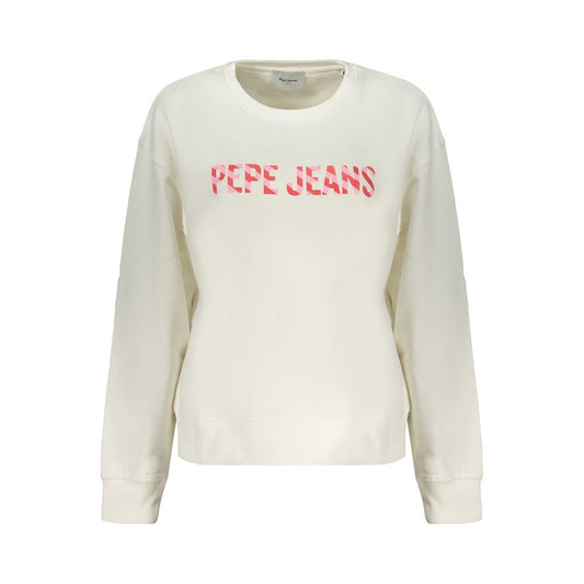 White Cotton Women's Sweatshirt
