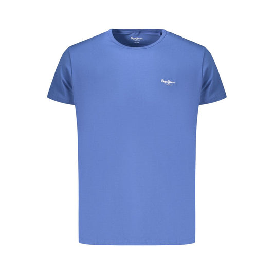 Blue Cotton Men's T-Shirt