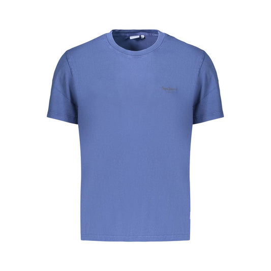 Blue Cotton Male T-Shirt