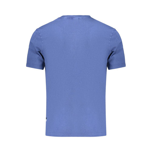 Blue Cotton Male T-Shirt