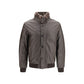 Brown Leather Full-Length Jacket