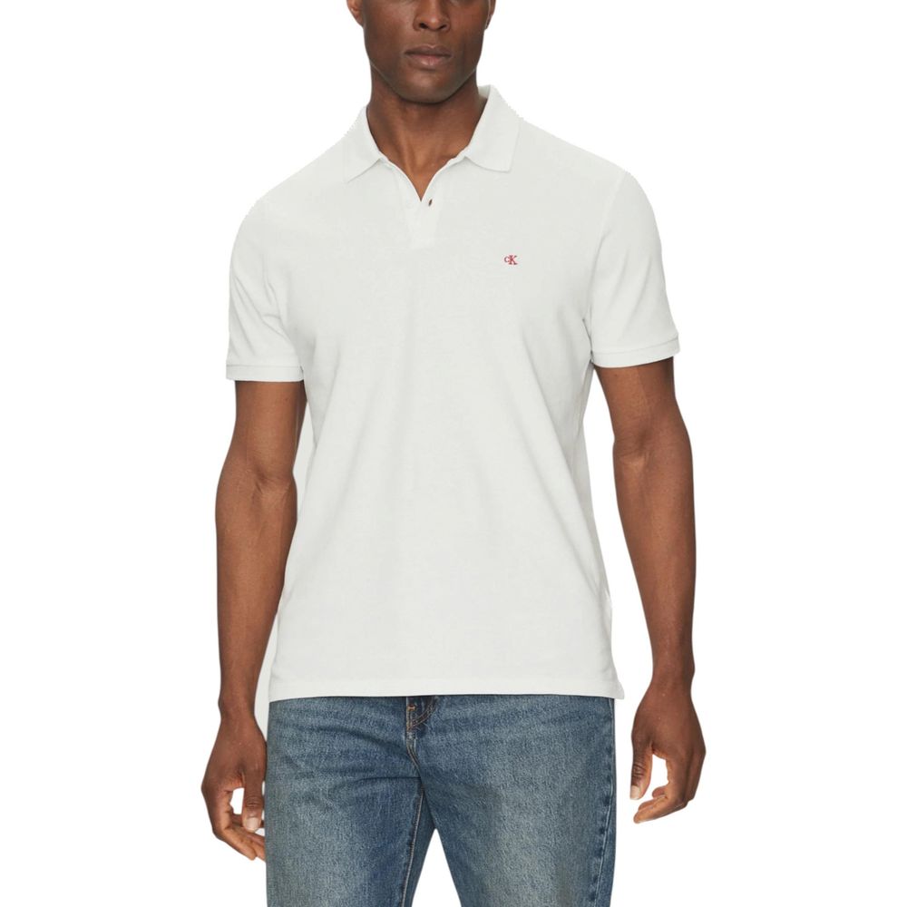 White Cotton Polo Shirt