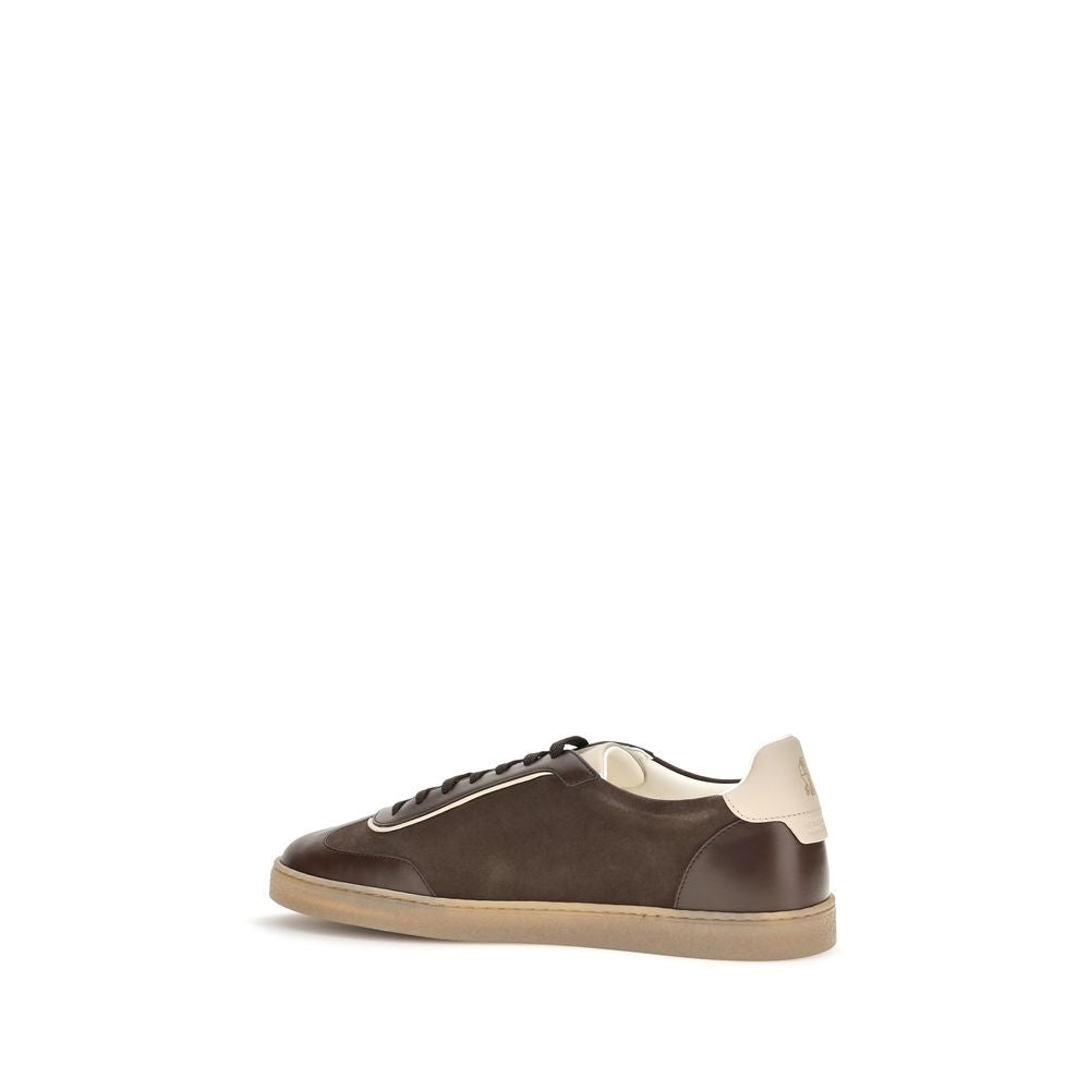 Brown Calf Leather Bos Taurus Low Top Sneakers