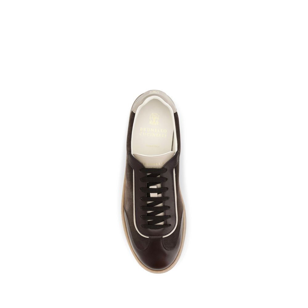Brown Calf Leather Bos Taurus Low Top Sneakers
