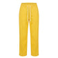 Yellow Cotton Women Pant