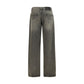 Gray Cotton Relaxed Fit Jeans