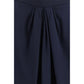 Blue Silk Long Skirt
