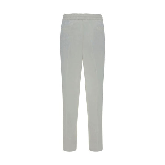White Linen Casual Pants