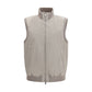 Gray Polyester Sleeveless Jacket