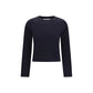 Blue Cotton Long Sleeve T-Shirt