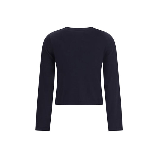Blue Cotton Long Sleeve T-Shirt