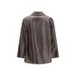 Black Wool Oves Aries Leather Jacket