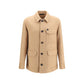 Beige Cashmere Leather Jacket