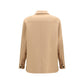 Beige Cashmere Leather Jacket