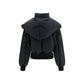 Black Cotton Full-Length Jacket