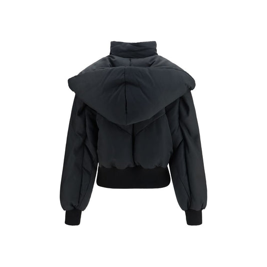 Black Cotton Full-Length Jacket