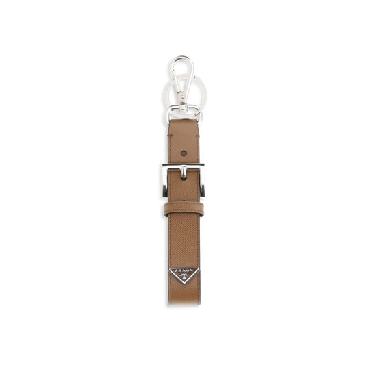 Brown Calf Leather Bos Taurus Keychain