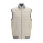 Beige Calf Leather Bos Taurus Sleeveless Jacket