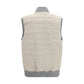 Beige Calf Leather Bos Taurus Sleeveless Jacket