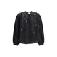 Black Cotton Pattern Shirt