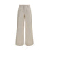 White Cotton Casual Pants