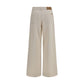 White Cotton Casual Pants