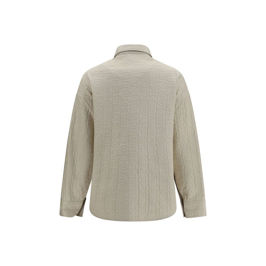 Beige Polyamide Full-Length Jacket