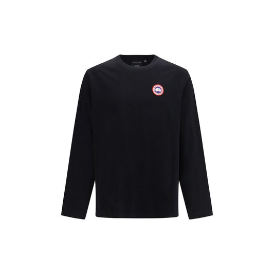 Black Cotton Long Sleeve T-Shirt