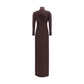 Brown Viscose Casual Dress