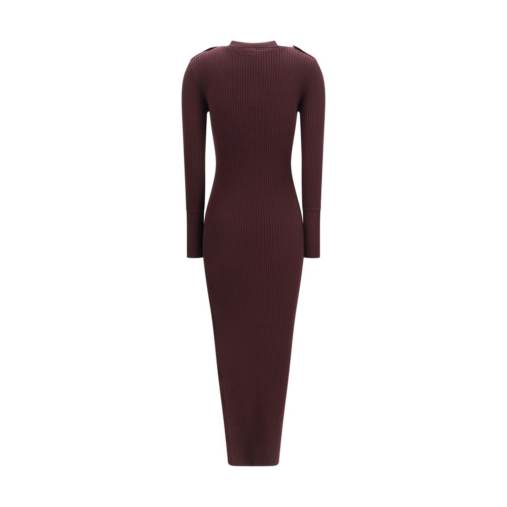 Purple Viscose Long Dress