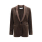 Brown Cotton Blazer
