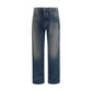 Blue Cotton Relaxed Fit Jeans