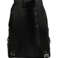 Men Black #DG LOVE Logo Patches Nylon Backpack Bag