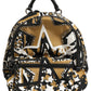 Multicolor Star Nylon School Travel Backpack Borse Bag