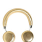Women Gold Leather Wireless On-Ear Headset Headphones