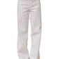 White High Waist Wide Leg Denim Trouser Jeans