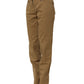 Brown Straight Cotton Stretch Chino Pants