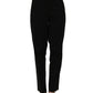 Black High-Waisted Straight Chino Women Trouser Pants