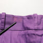 Violet Cotton Stretch High Waist Cropped Trouser Pants