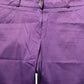 Violet Cotton Stretch High Waist Cropped Trouser Pants