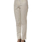 Off White MidWaist Tapered Women Chino Trouser Pants