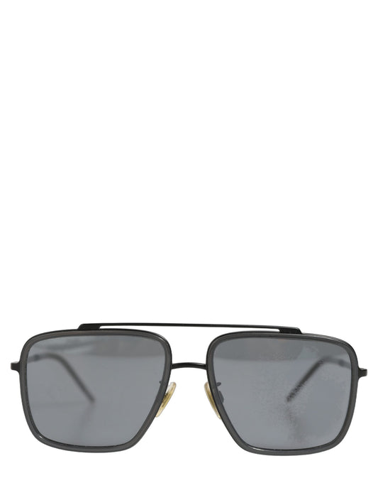 Women DG2262 Black Metal Square Frame Eyewear Sunglasses