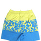 Blue Yellow Floral Boxer Shorts Beachwear Swimwear