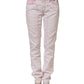 Light Pink Cotton Mid Waist Denim Trouser Jeans