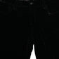 Black Viscose Blend Velvet Slim Fit Pants