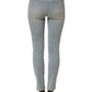 Light Blue Washed Stretch Skinny Denim Trouser Women Jeans