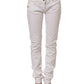 White Cotton Stretch Skinny Denim Jeans
