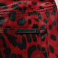 Red Leopard Cotton 5 Pockets Trouser Jeans