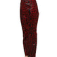 Red Leopard Cotton 5 Pockets Trouser Jeans